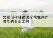 文章创作辅助深度挖掘创作潜能的专业工具