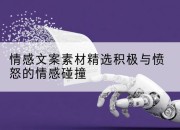 情感文案素材精选积极与愤怒的情感碰撞