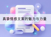 真挚情感文案的魅力与力量