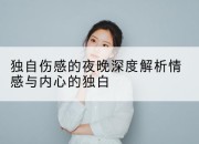 独自伤感的夜晚深度解析情感与内心的独白