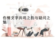 伤情文字共鸣之韵与疑问之魅