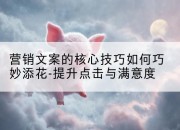 营销文案的核心技巧如何巧妙添花-提升点击与满意度