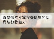 真挚情感文案探索情感的深度与独特魅力