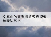 文案中的离别情感深度探索与表达艺术