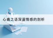 心痛之语深邃情感的剖析