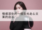 情感深处的一缕阳光走心文案的启示