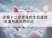 庆祝十二岁男孩的生日派对-友谊与成长的印记