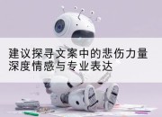 建议探寻文案中的悲伤力量深度情感与专业表达