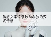 伤感文案语录触动心弦的深沉情感