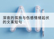 深夜的孤独与伤感情绪起伏的文案短句