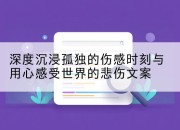 深度沉浸孤独的伤感时刻与用心感受世界的悲伤文案