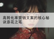 高转化率营销文案的核心秘诀添花之笔