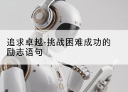 追求卓越-挑战困难成功的励志语句