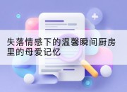 失落情感下的温馨瞬间厨房里的母爱记忆