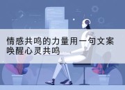 情感共鸣的力量用一句文案唤醒心灵共鸣