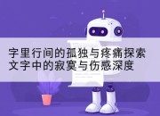 字里行间的孤独与疼痛探索文字中的寂寞与伤感深度