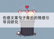 伤感文案句子背后的情感引导词研究