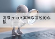 高级emo文案难以言说的心酸
