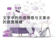 文字中的伤感情感与文案中的寂寞情绪