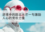 逆境中的励志光芒一句激励人心的竞价力量