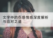 文字中的伤感情感深度解析与应对之道