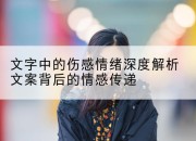 文字中的伤感情绪深度解析文案背后的情感传递