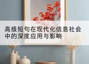 高级短句在现代化信息社会中的深度应用与影响