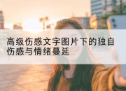 高级伤感文字图片下的独自伤感与情绪蔓延