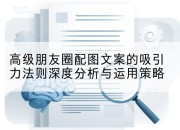 高级朋友圈配图文案的吸引力法则深度分析与运用策略