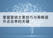 掌握营销文案技巧与策略提升点击率的关键
