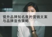 提升品牌知名度的营销文案与品牌宣传策略
