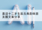 喜迎十二岁生辰古典韵味朋友圈文案分享