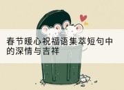 春节暖心祝福语集萃短句中的深情与吉祥