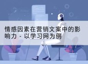 情感因素在营销文案中的影响力 - 以学习网为例