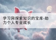 学习网探索知识的宝库-助力个人专业成长