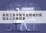 高效之道深度专业领域的简短走心文案探索