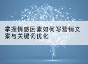 掌握情感因素如何写营销文案与关键词优化
