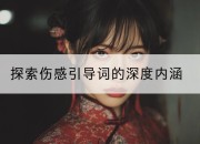 探索伤感引导词的深度内涵