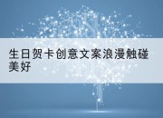 生日贺卡创意文案浪漫触碰美好