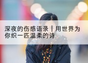 深夜的伤感语录｜用世界为你织一匹温柔的诗
