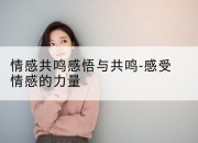 情感共鸣感悟与共鸣-感受情感的力量