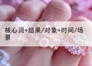 核心词+结果/对象+时间/场景