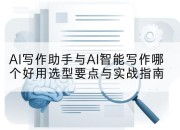 AI写作助手与AI智能写作哪个好用选型要点与实战指南