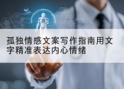 孤独情感文案写作指南用文字精准表达内心情绪
